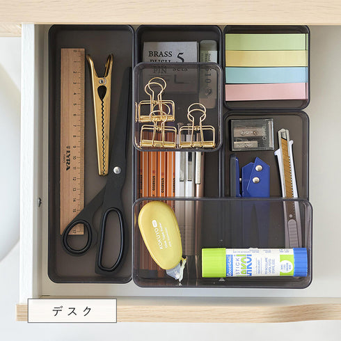 縦横重ねられる引き出し整理収納ケース タワー L 2個組.|s6